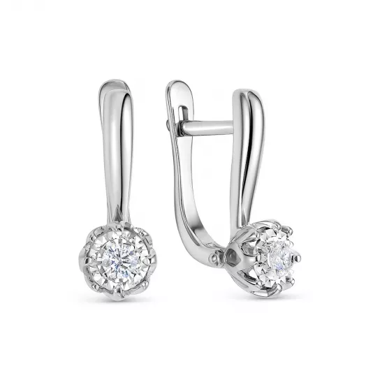 Серьги с бриллиантами из золота