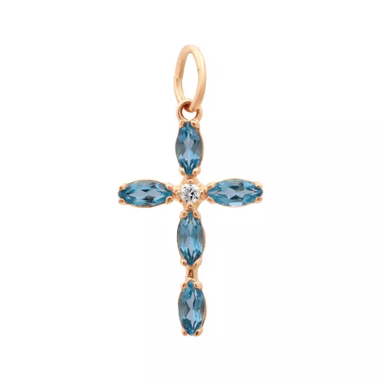 Подвеска с фианитом из золота