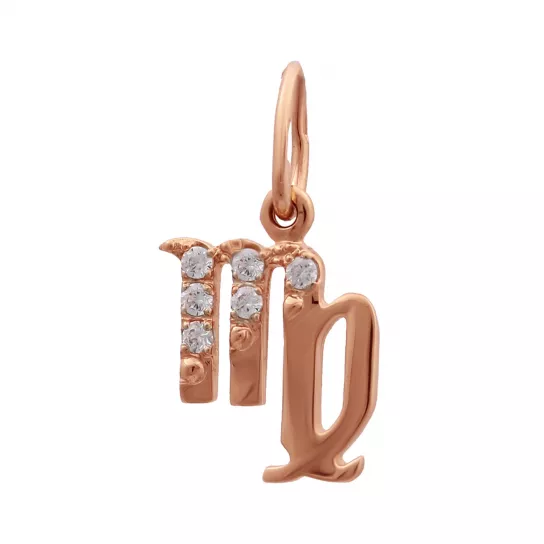 Подвеска с фианитом из золота