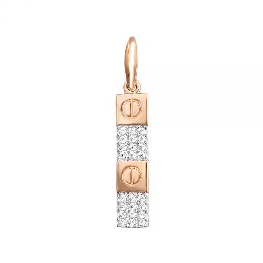 Подвеска с фианитом из золота