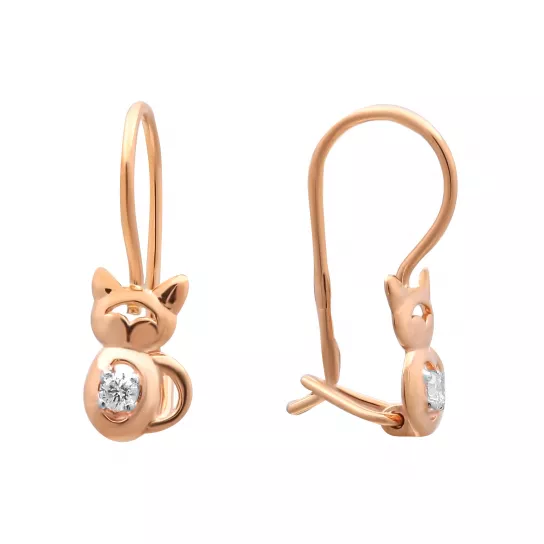 Серьги детские из золота