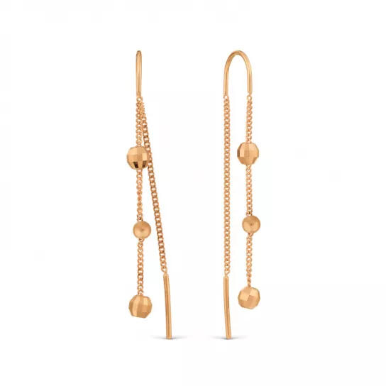 Серьги-продевки из золота