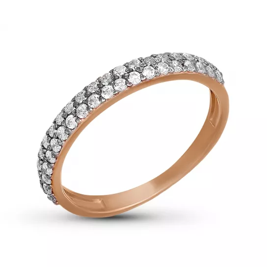 Кольцо с фианитом из золота