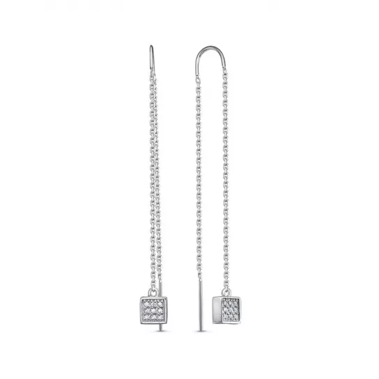 Серьги-продевки из серебра