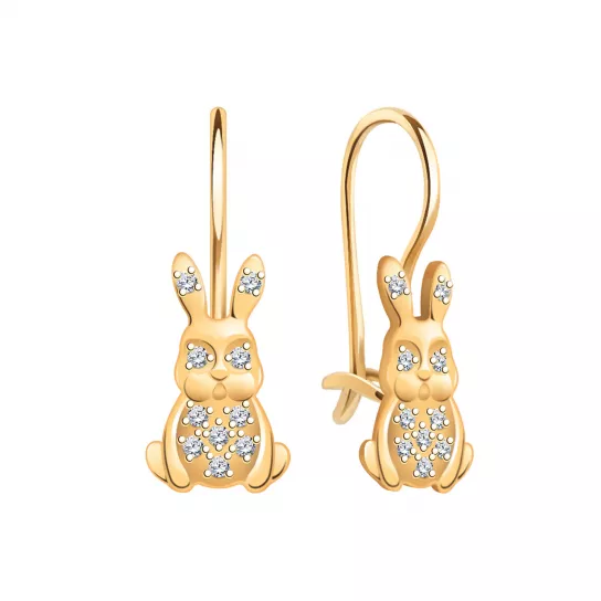 Серьги детские из золота