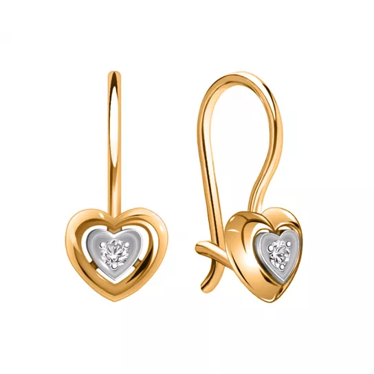 Серьги детские из золота