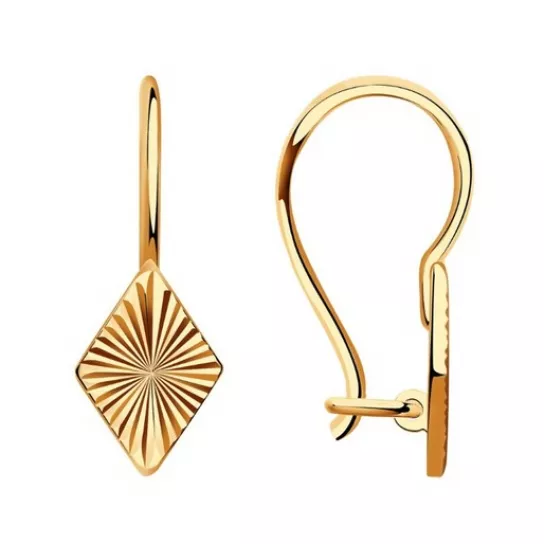 Серьги детские из золота