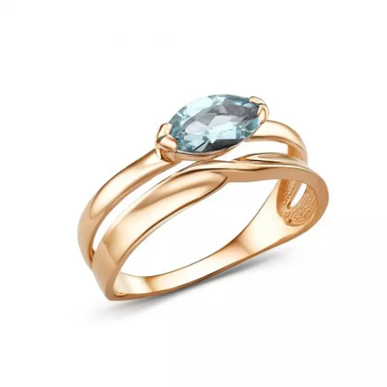 Кольцо с топазом из золота