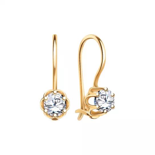 Серьги детские из золота
