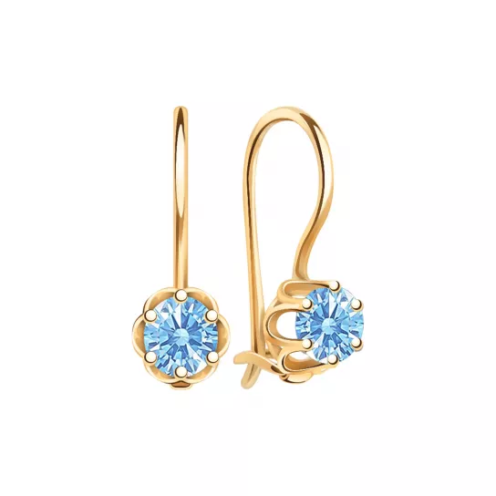 Серьги детские из золота