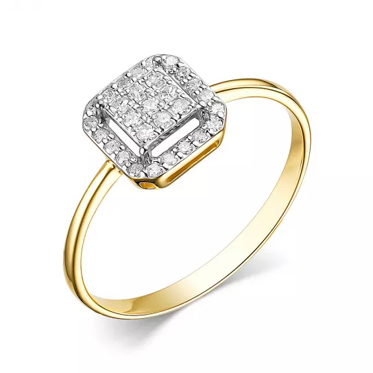 Кольцо с бриллиантами из золота