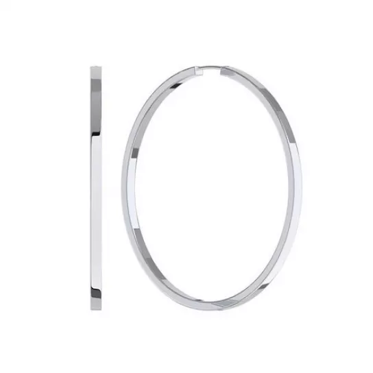 Серьги-конго из серебра