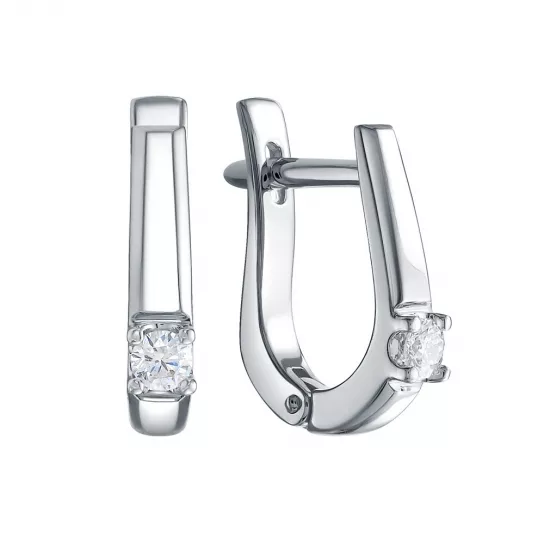 Серьги с бриллиантами из золота