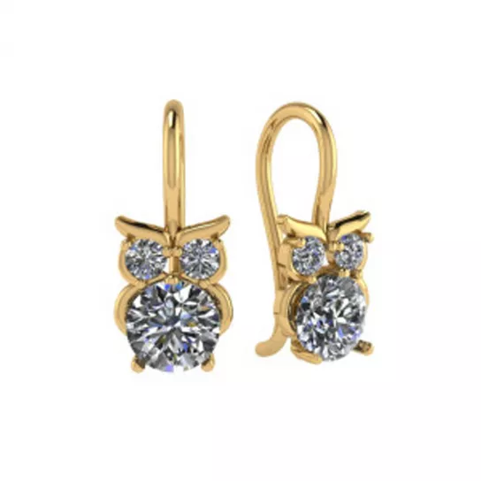 Серьги детские из золота