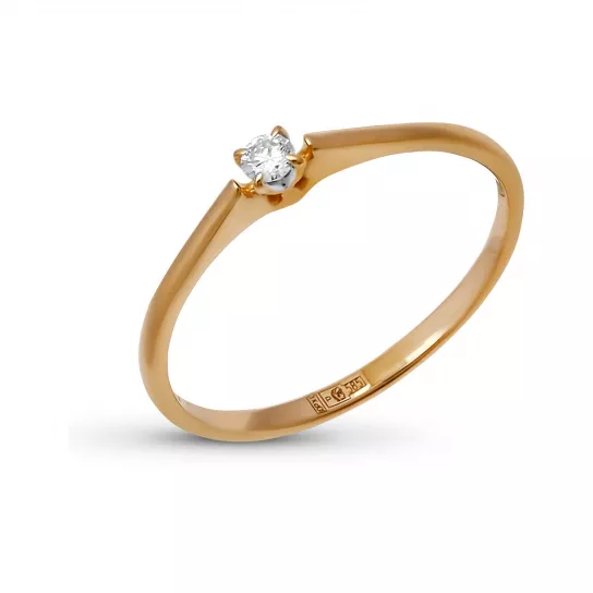 Кольцо с бриллиантами из золота