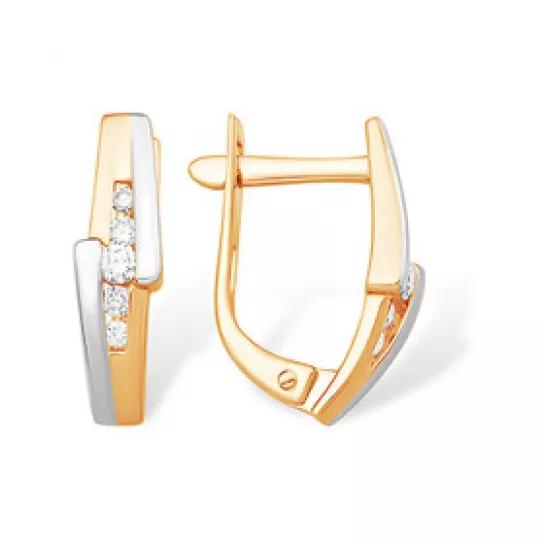 Серьги с бриллиантами из золота