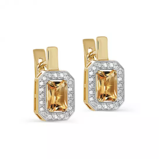 Серьги с бриллиантами из золота