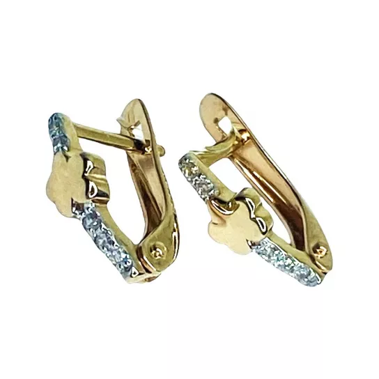 Серьги детские из золота