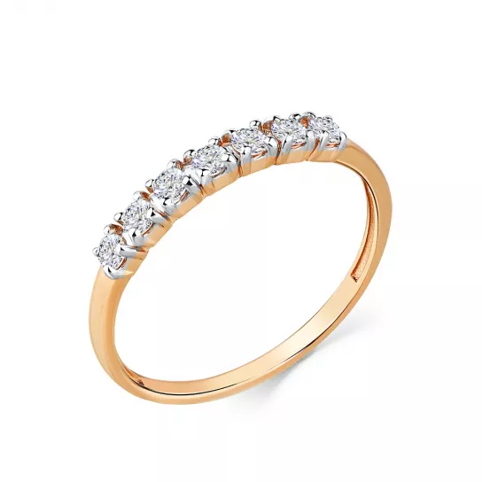 Кольцо с фианитом из золота