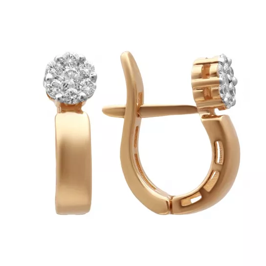 Серьги с бриллиантами из золота