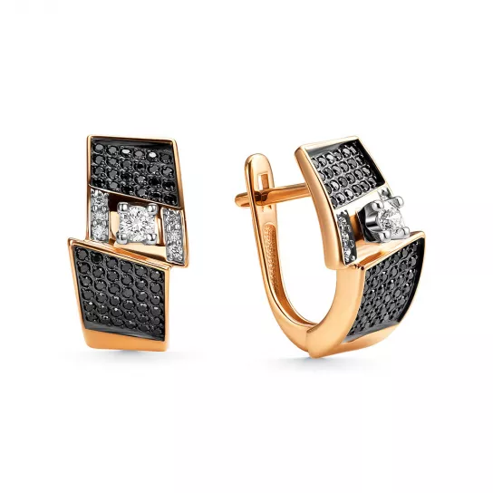 Серьги с бриллиантами из золота