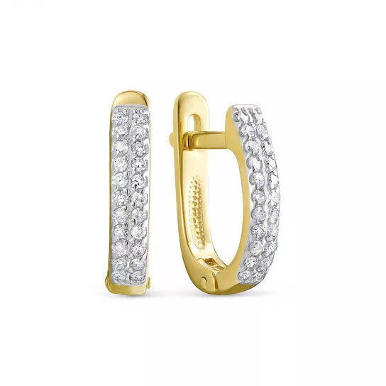 Серьги с бриллиантами из золота