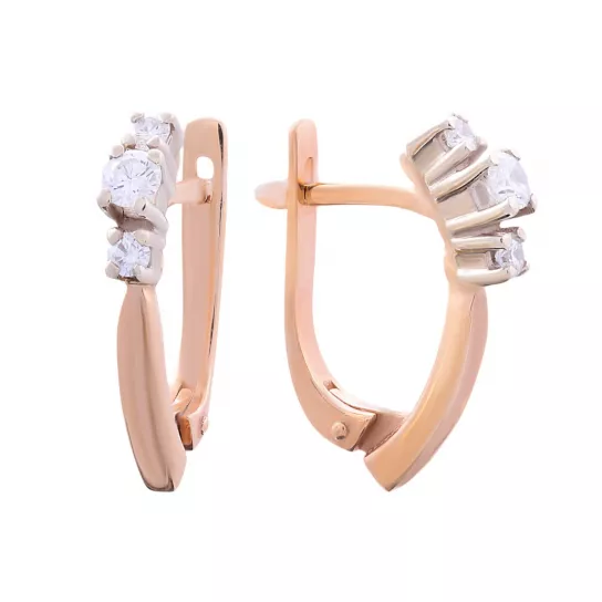 Серьги с бриллиантами из золота