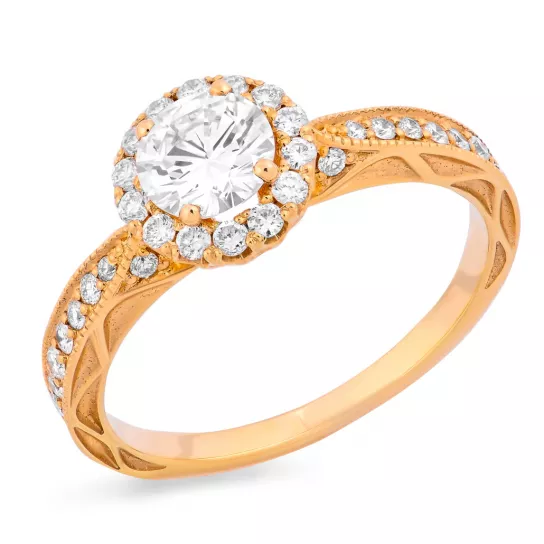 Кольцо с бриллиантами из золота