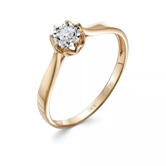 Кольцо с бриллиантами из золота